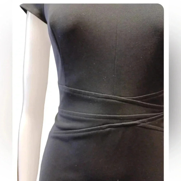 Evan Picone Black Midi  Dress Size 6 - Picture 6 of 11